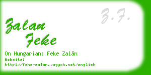 zalan feke business card